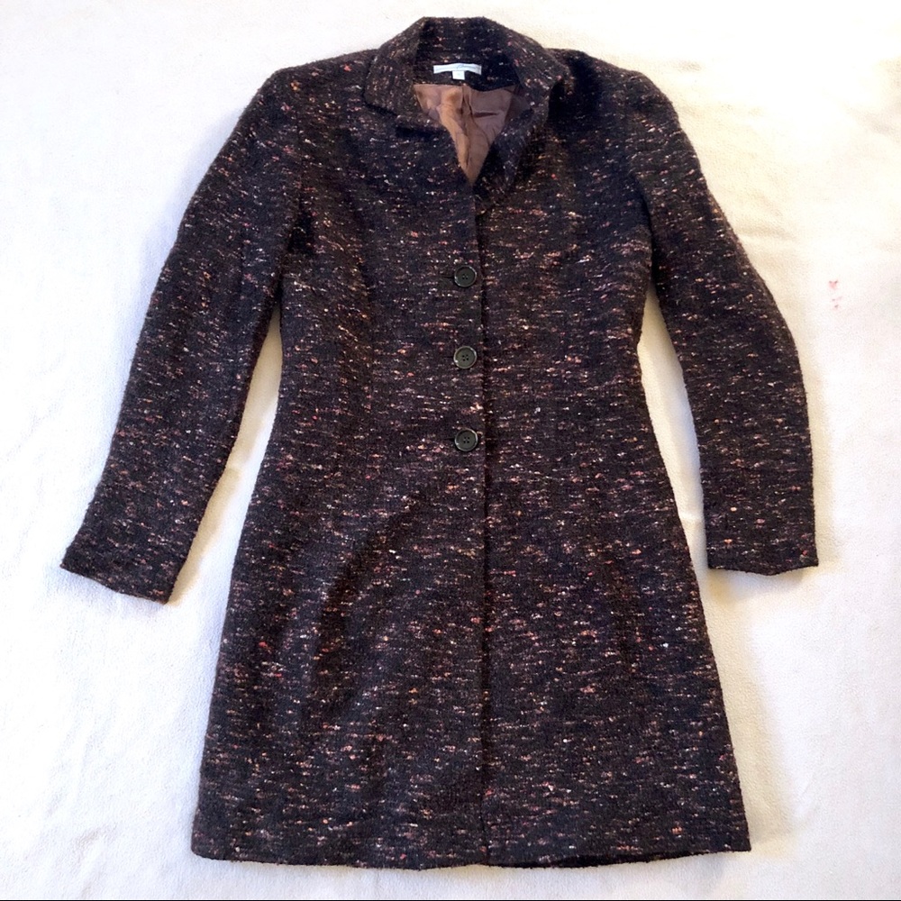 Vintage Brown Tweed Ladylike Coat